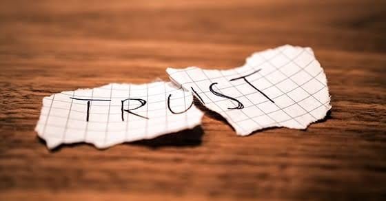 Image representing broken trust